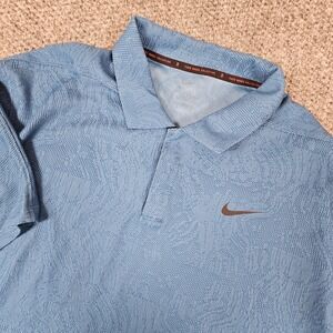 Nike Tiger Woods Collection Performance Dri-FIT ADV Golf Polo Blue XL